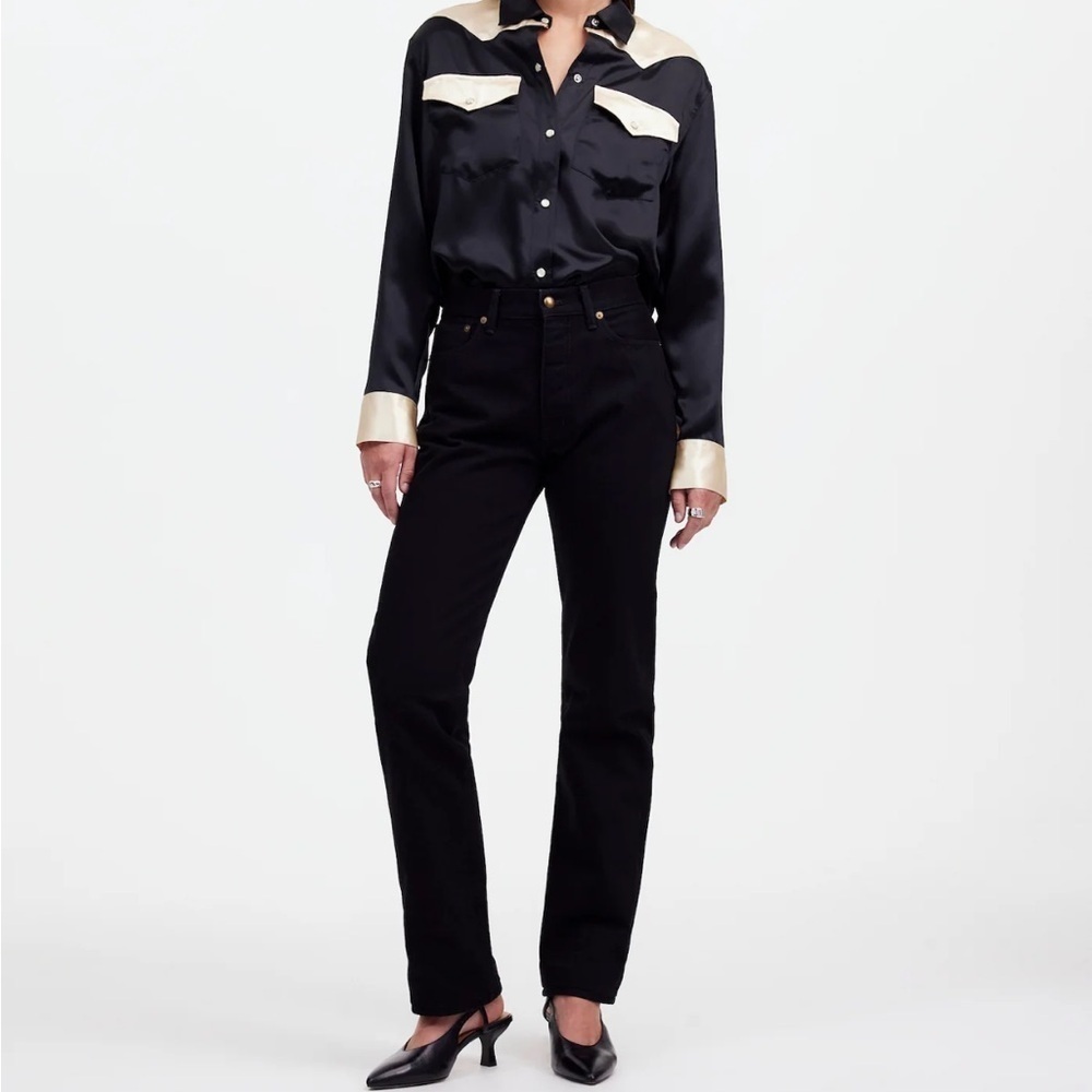 Alexa Chung for Madewell High-Rise Straight Jean Outridge Wash size 30 NWT NT139